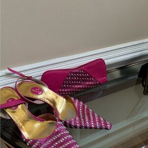 Pink Heels and Clutch Set